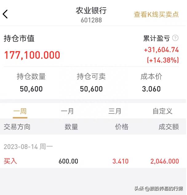 农行基金定投哪个好？定投农业银行二十年退休自由实验