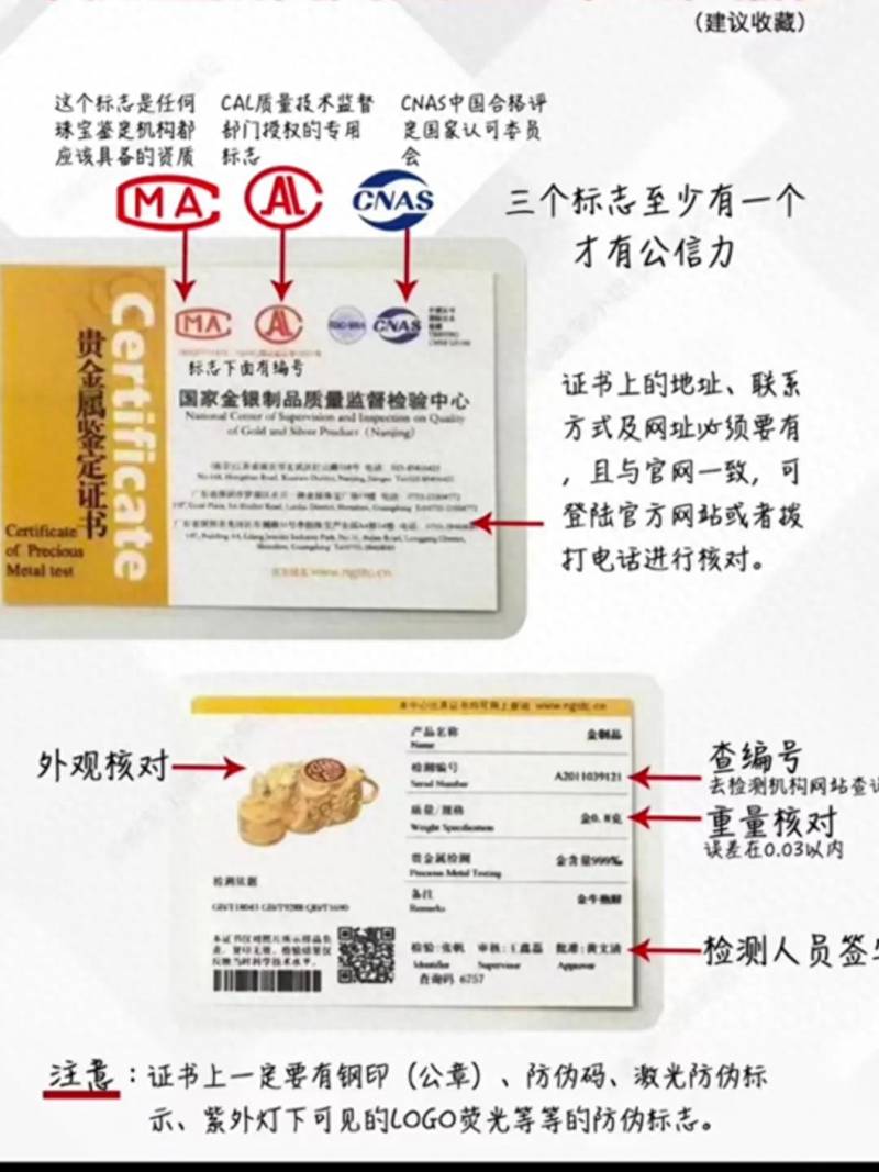 真正的黄金有证书吗？