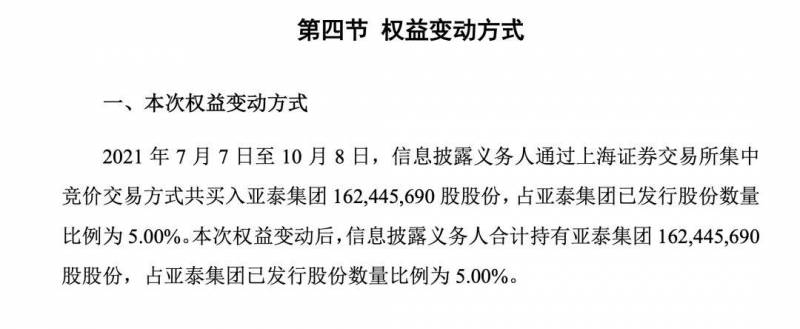 海螺水泥举牌亚泰集团是什么意思？